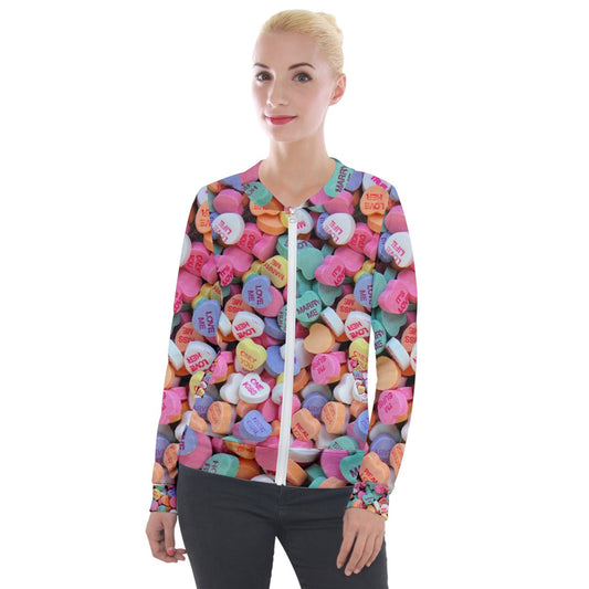 Candy Hearts Velvet Tracksuit Jacket