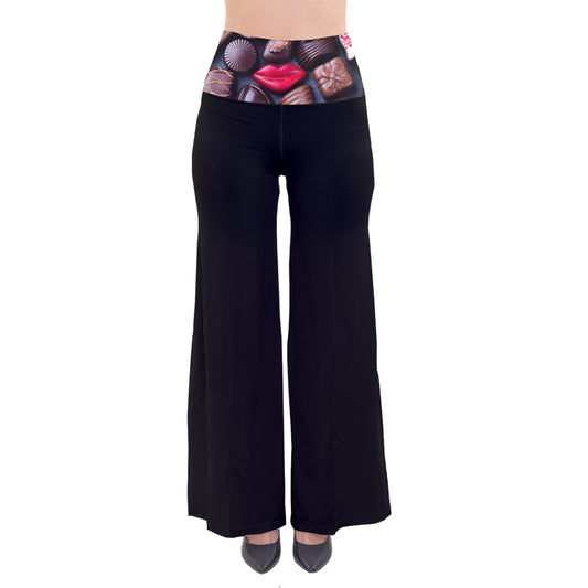 Chocolate Hearts Foldover Yoga Pants
