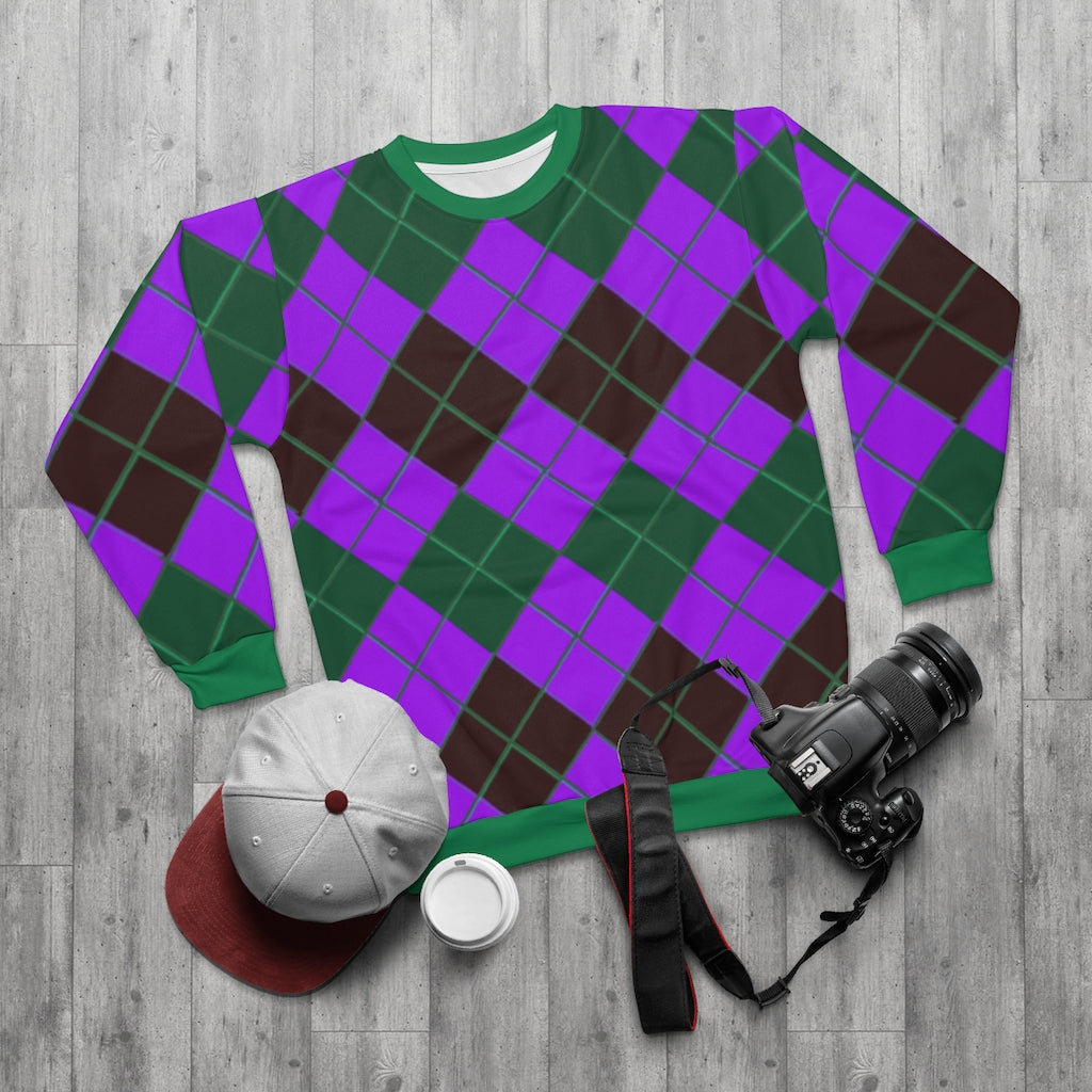 Blueberry Tincture Argyle Sweatshirt