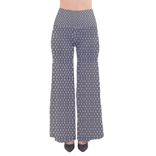 black white checker eyelet So Vintage Palazzo Pants