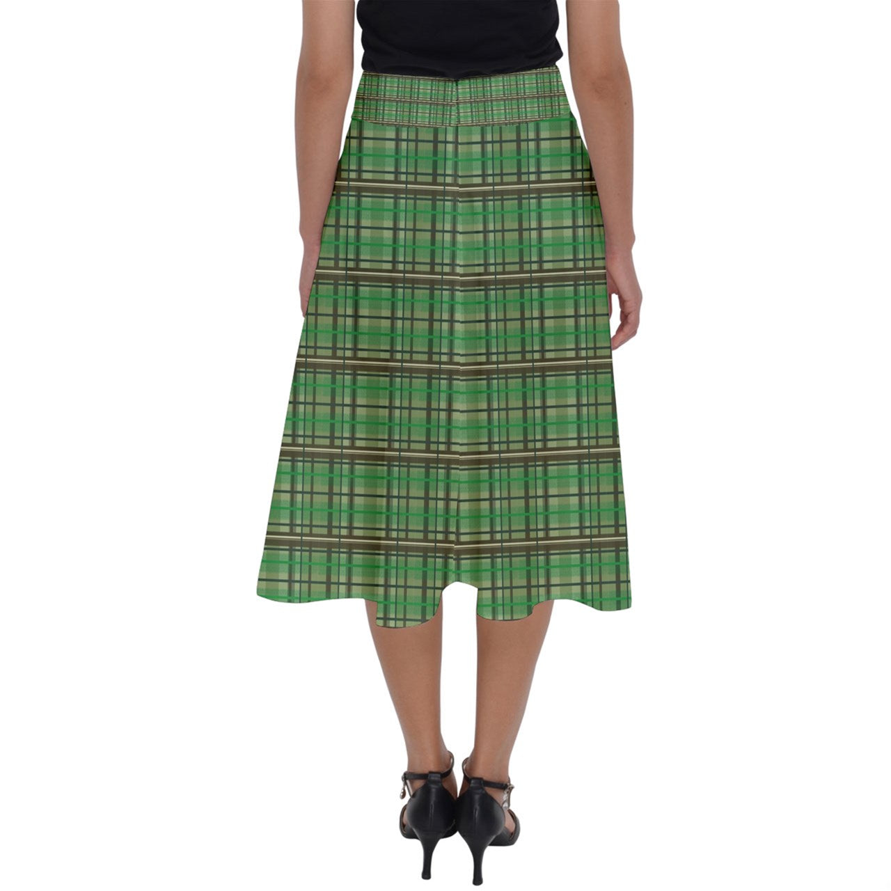 green strap Green academia Perfect Length Midi Skirt