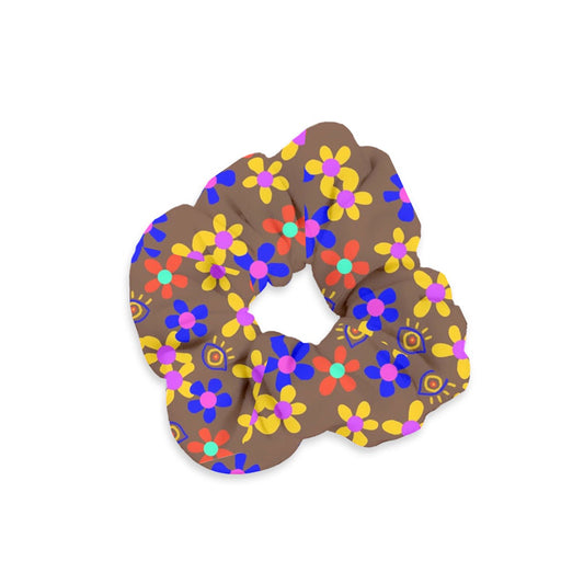 crayon flower Velvet Scrunchie