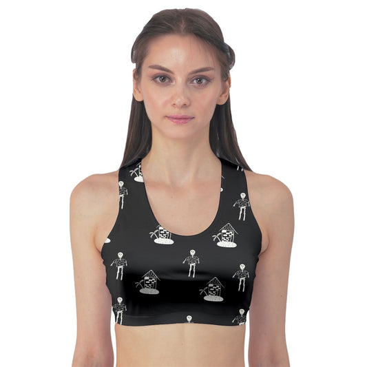 hawiian skeleton high neck Boy Bra