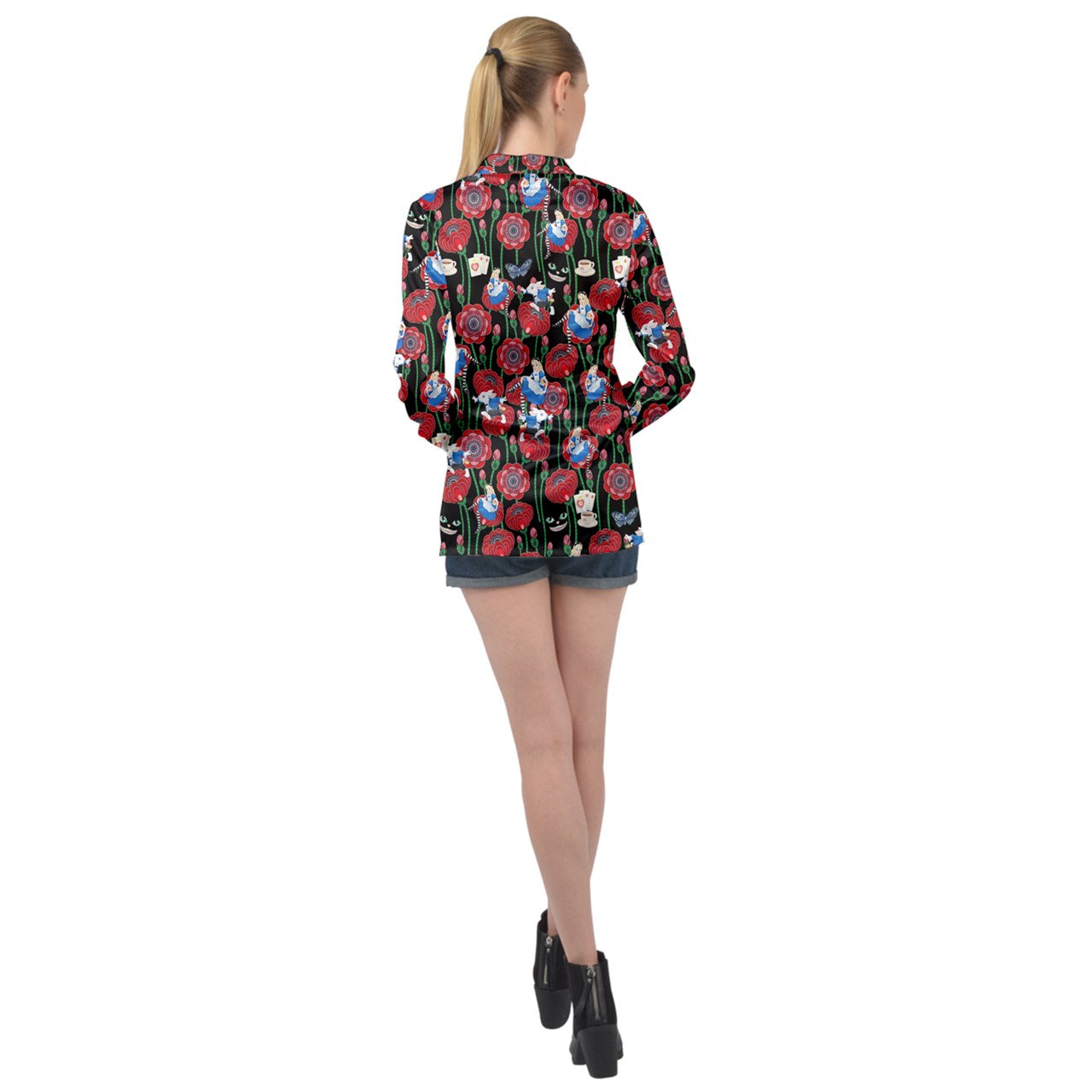 alice in the woods Long Sleeve Satin Shirt