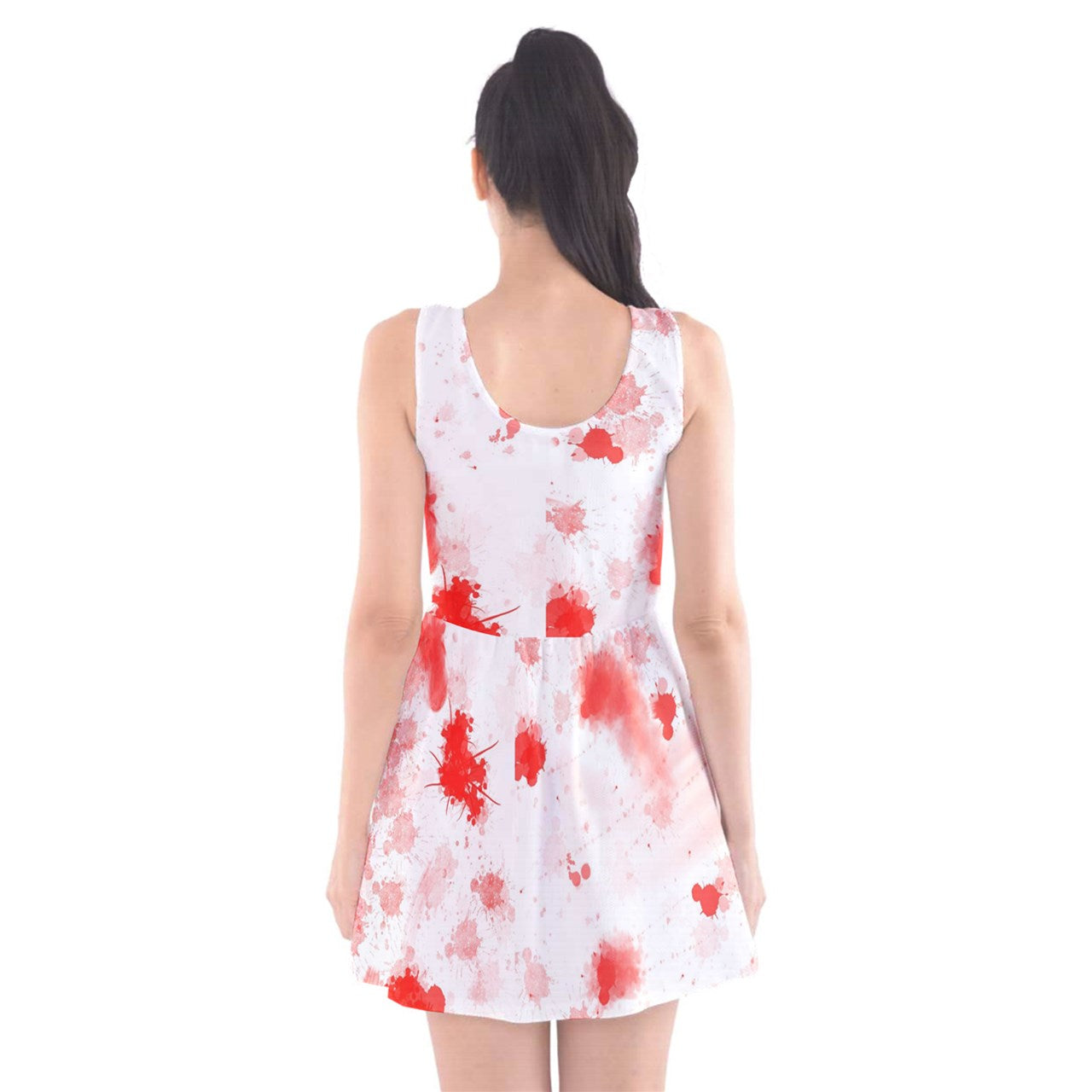 blood spatter Scoop Neck Skater Dress