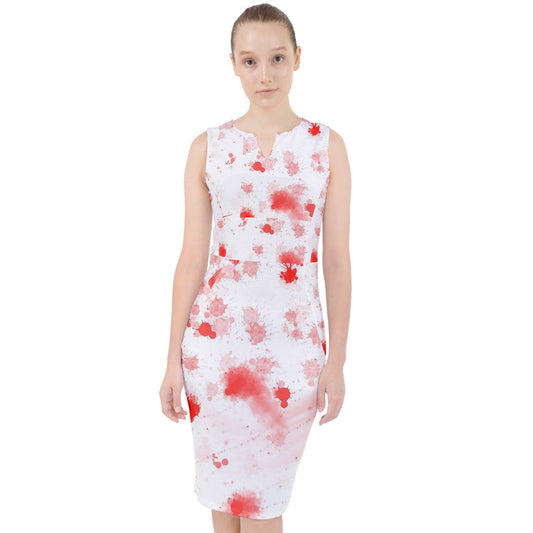 blood spatter Midi Bodycon Dress