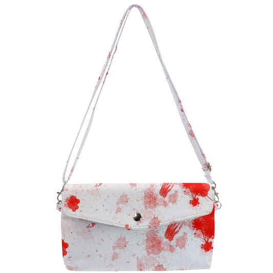 blood spatter Removable Strap Clutch Bag