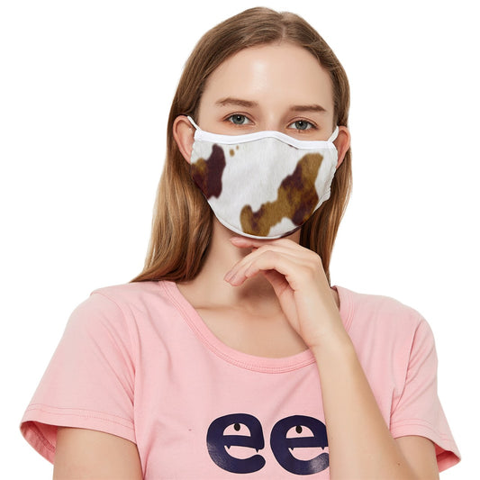 natural brown cowboi Fitted Cloth Face Mask (Adult)