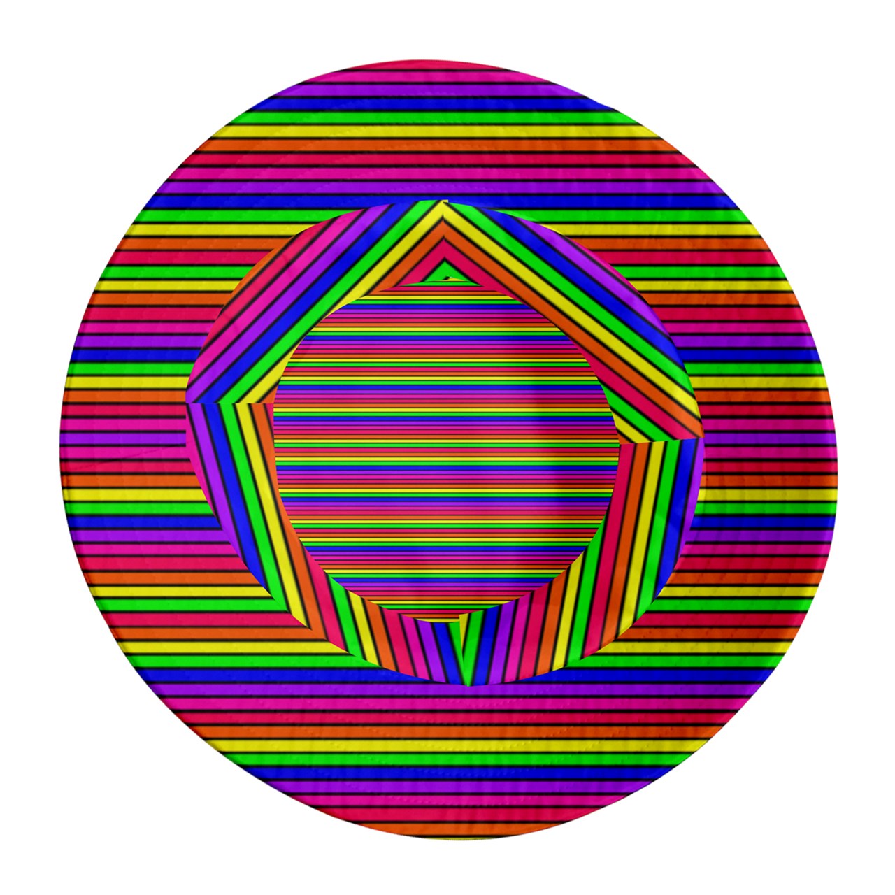 clown print pattern block reverse Bucket Hat