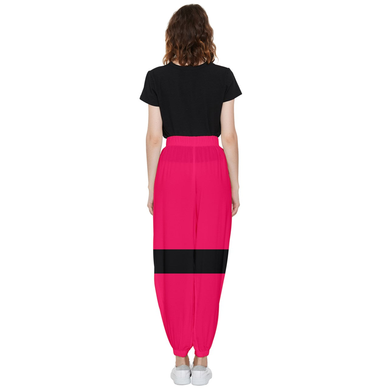 hot pink strapped Tapered Pants