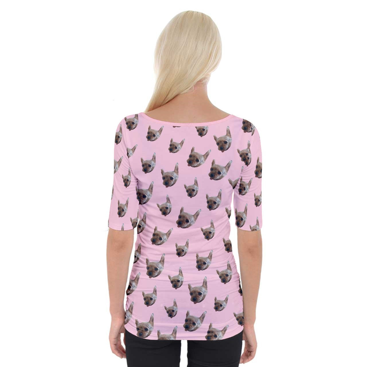 angels's face Open Neckline Tee