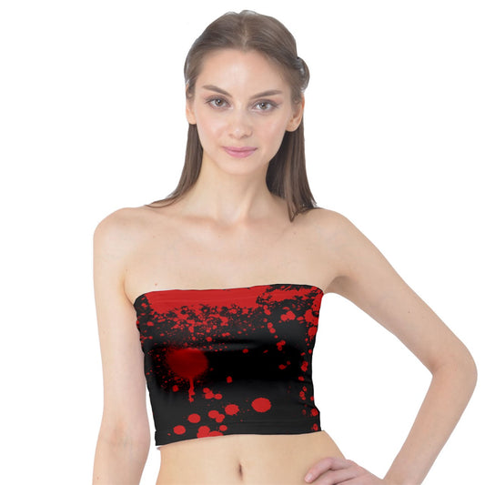 black blood spatter Tube Top