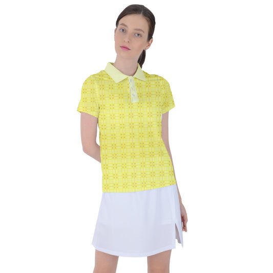 Yellow y2k plaid Women's Polo Tee