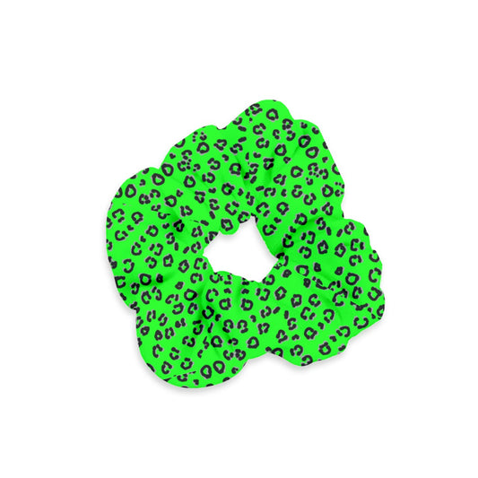 neon green cheetah Velvet Scrunchie