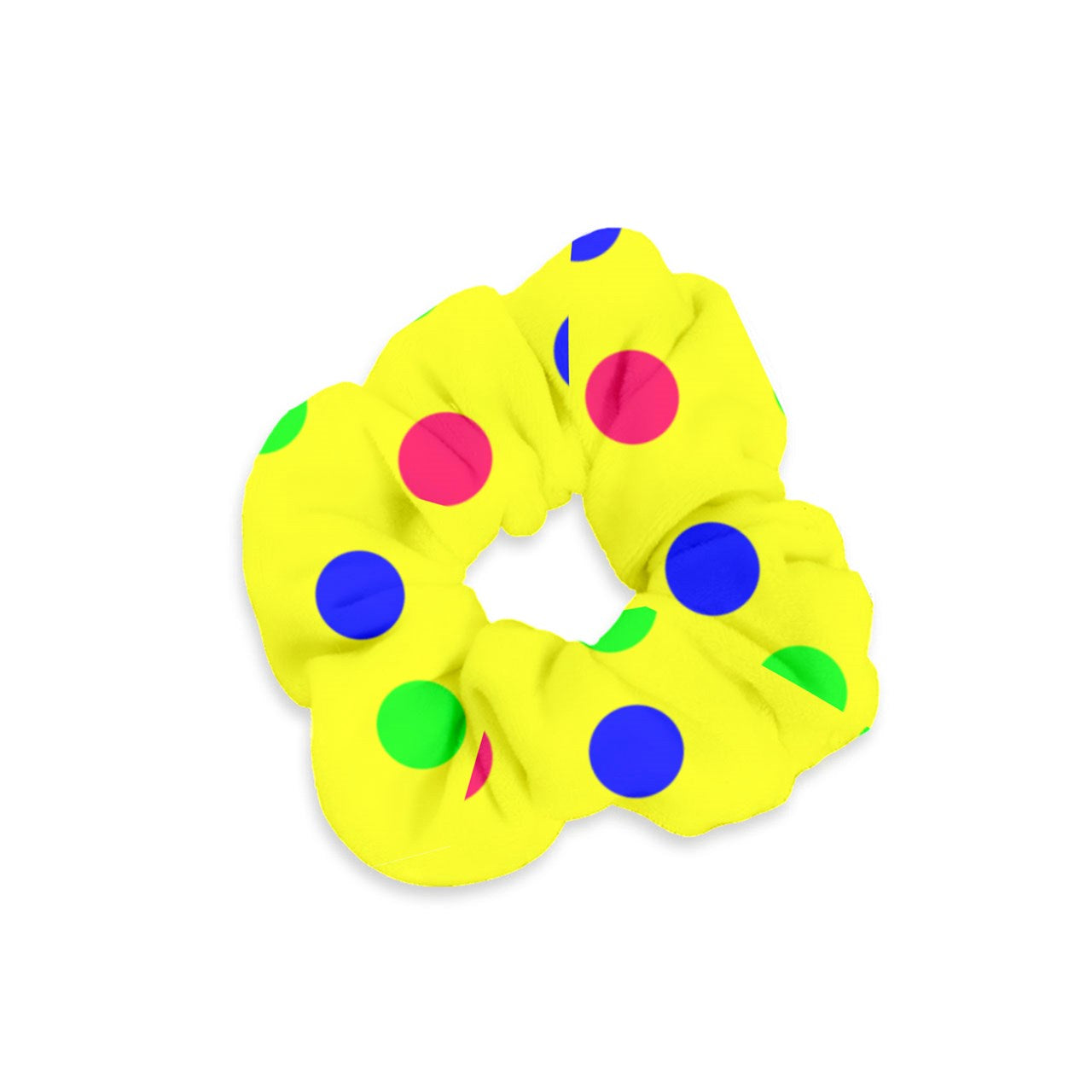 Clowncore Spots Velvet Scrunchie