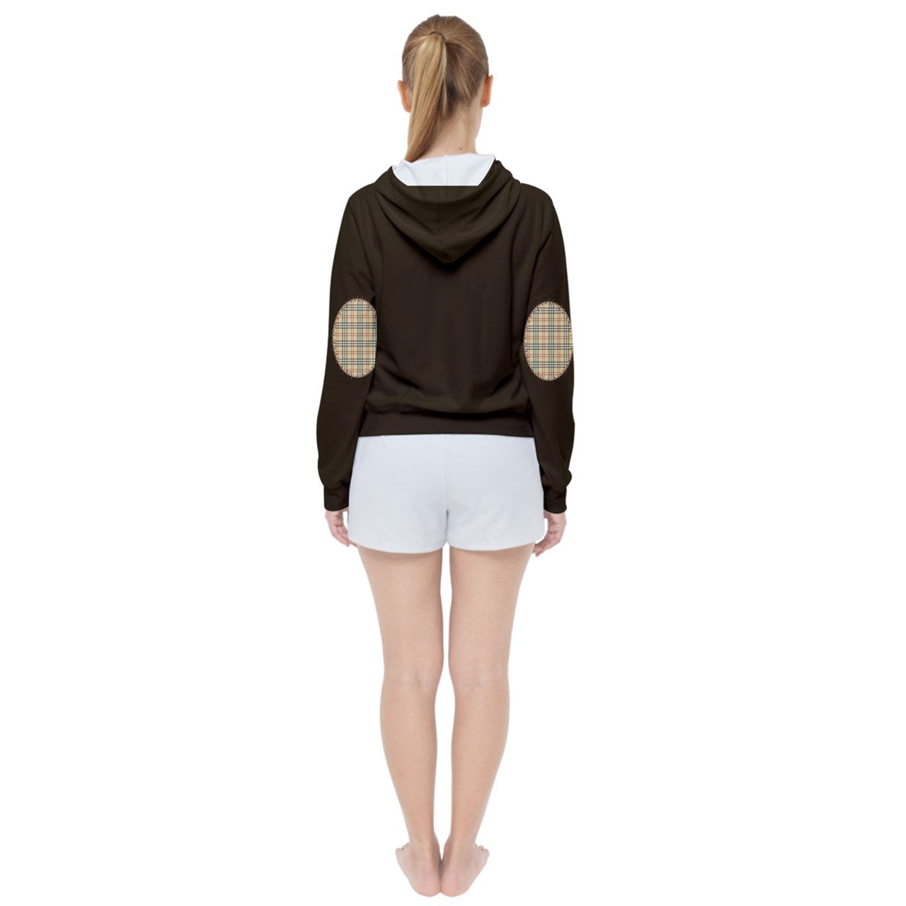 Chestnut Elbow Patch Tie Up Sweat