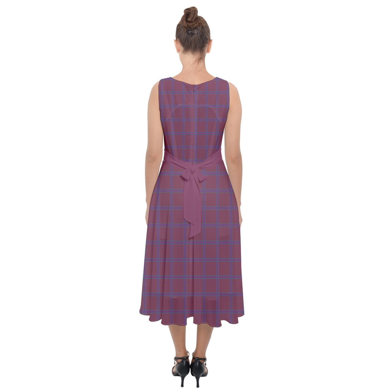 PomPom Parade Tie-Back Chiffon Dress