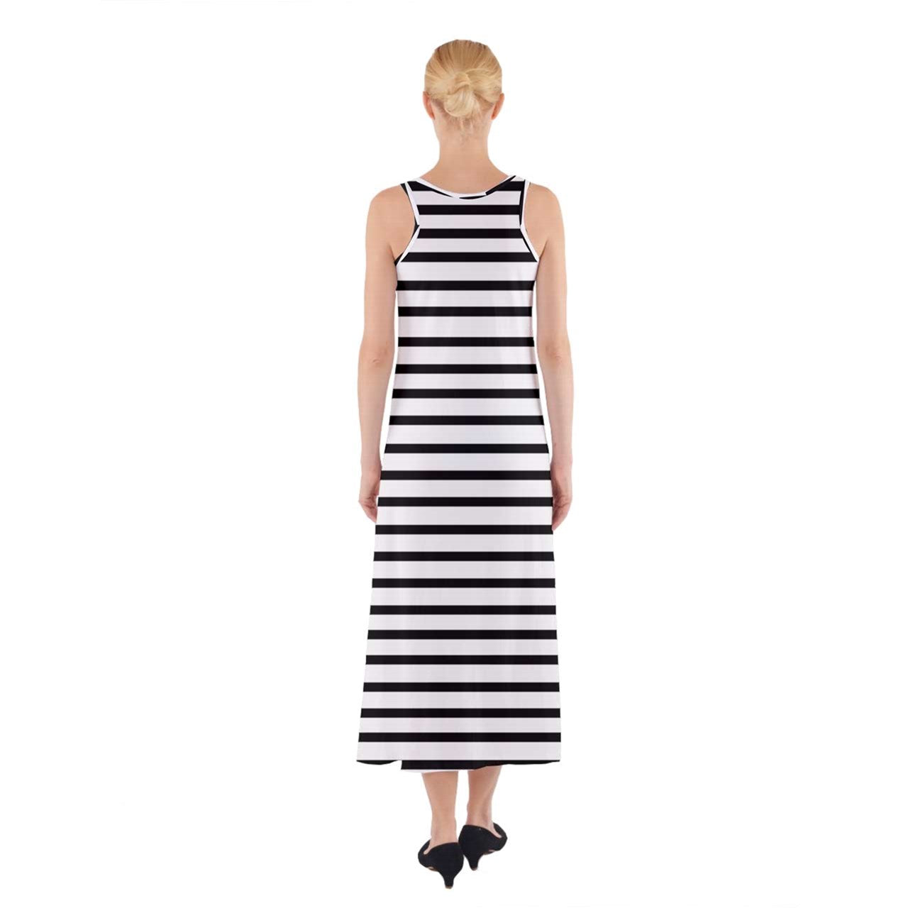 white stripes Sleeveless Maxi Underdress