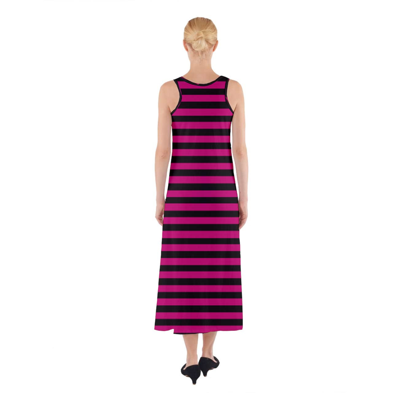 sweet magenta stripes Sleeveless Maxi Underdress
