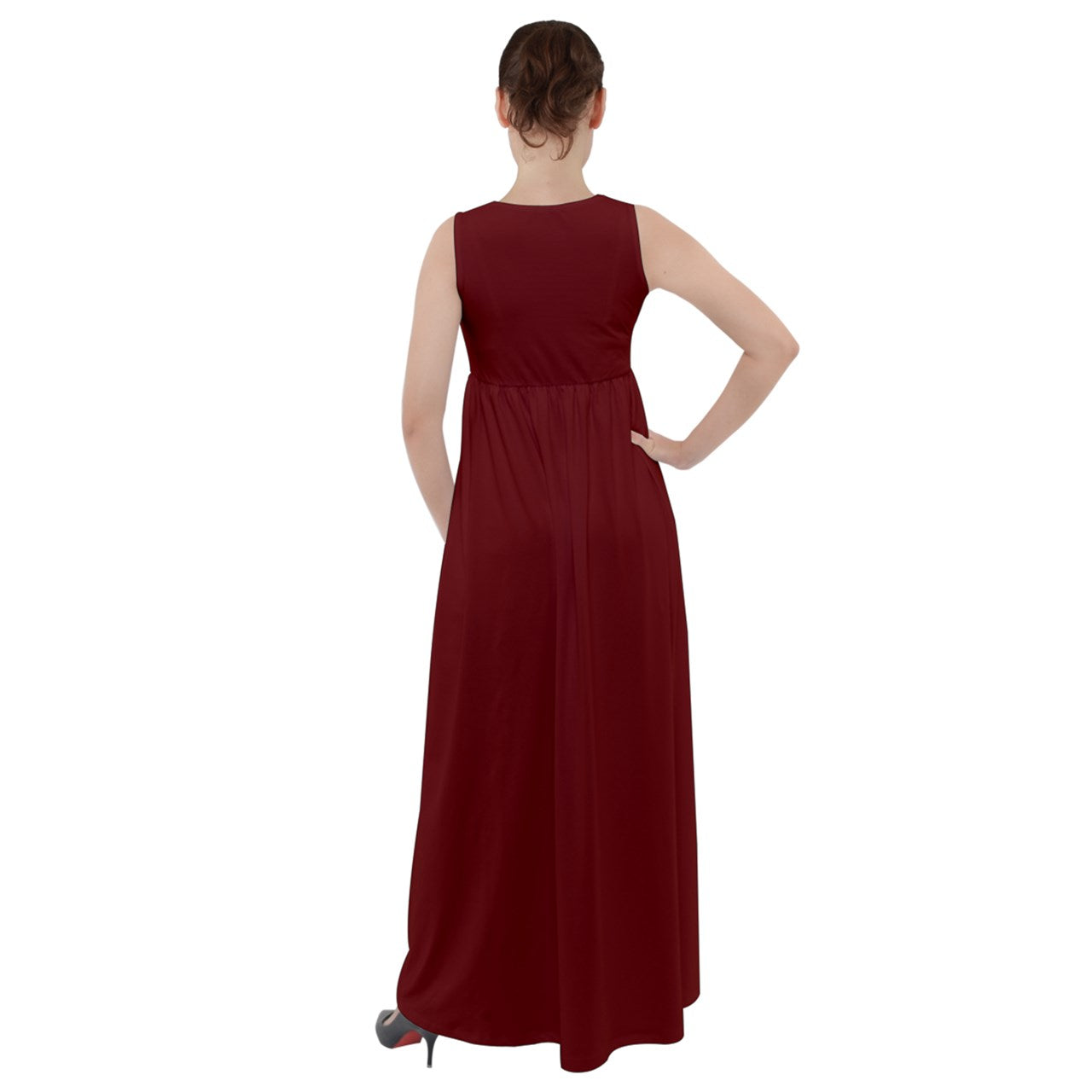 Redrum Empire Waist Velour Maxi Underdress