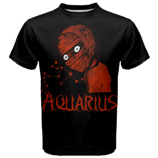 Aquarius Metal Zodiac Cotton Tee