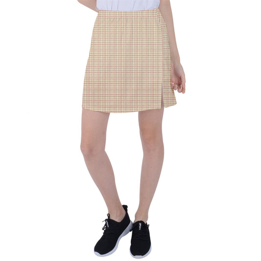 Beige Academia Tennis Skirt