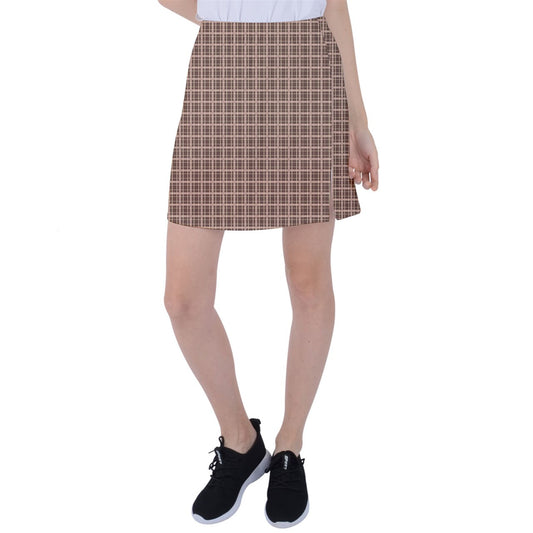 Brown Academia Tennis Skirt