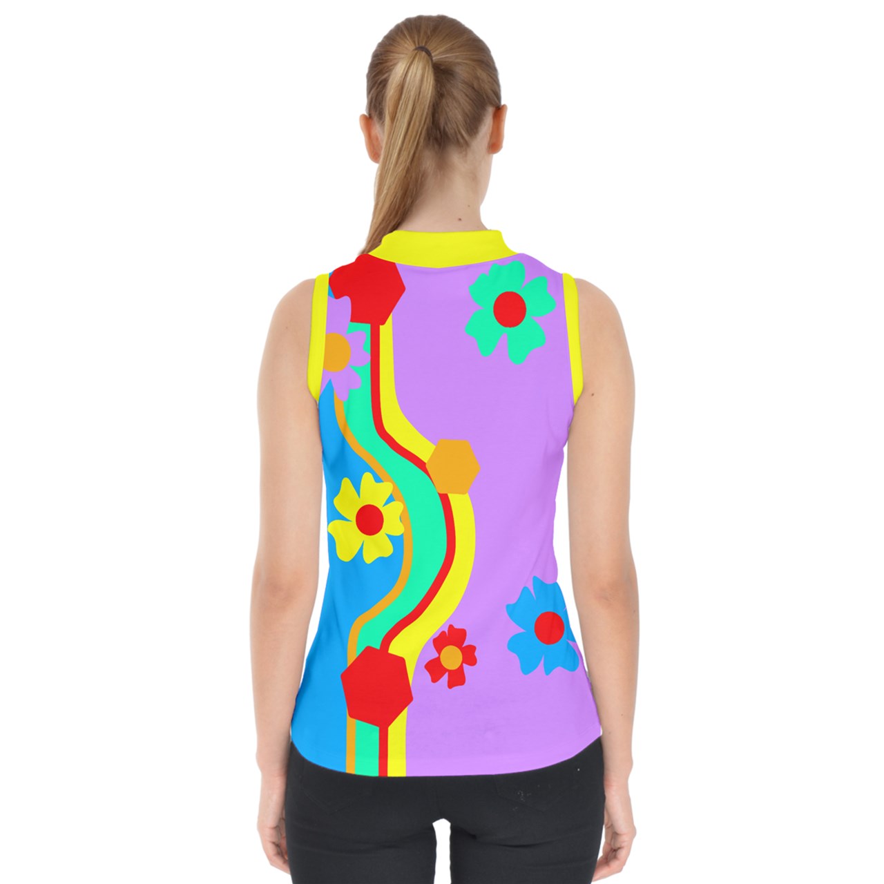 Rainbow Road Mock Neck Shell Top