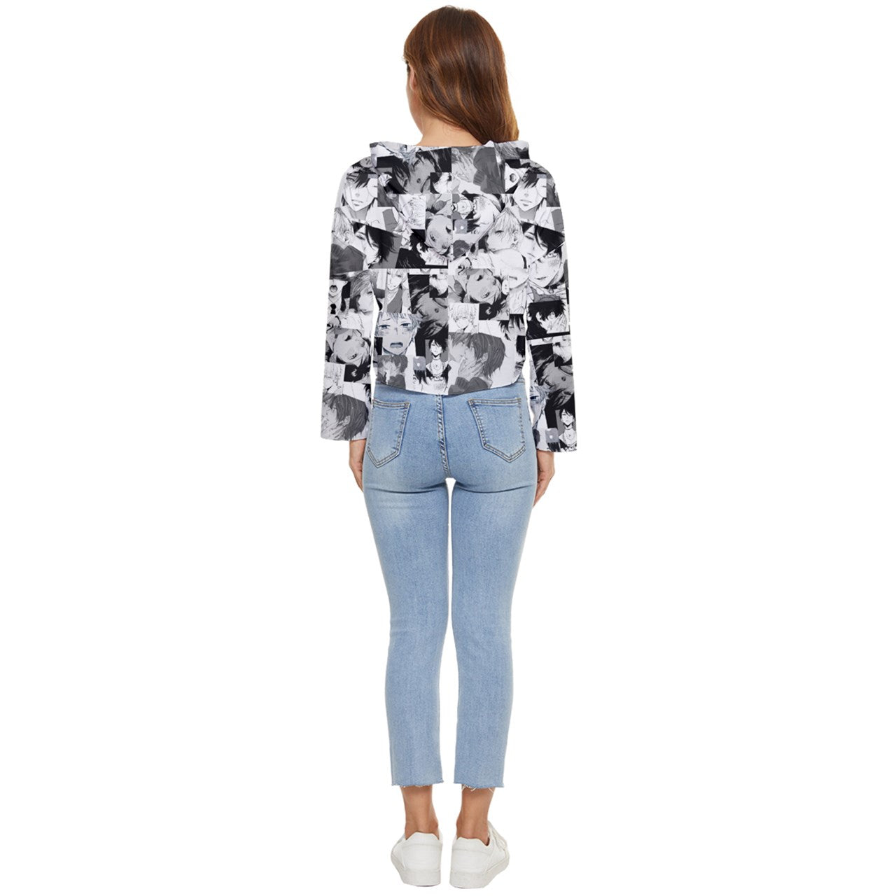 Boystown Collage Lightweight Cropped Hoodie