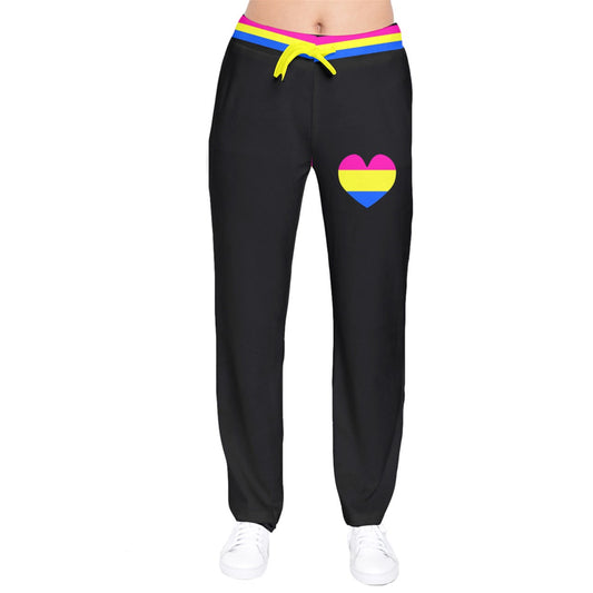 DL Panny Flag Heart Velvet Sweat Pants