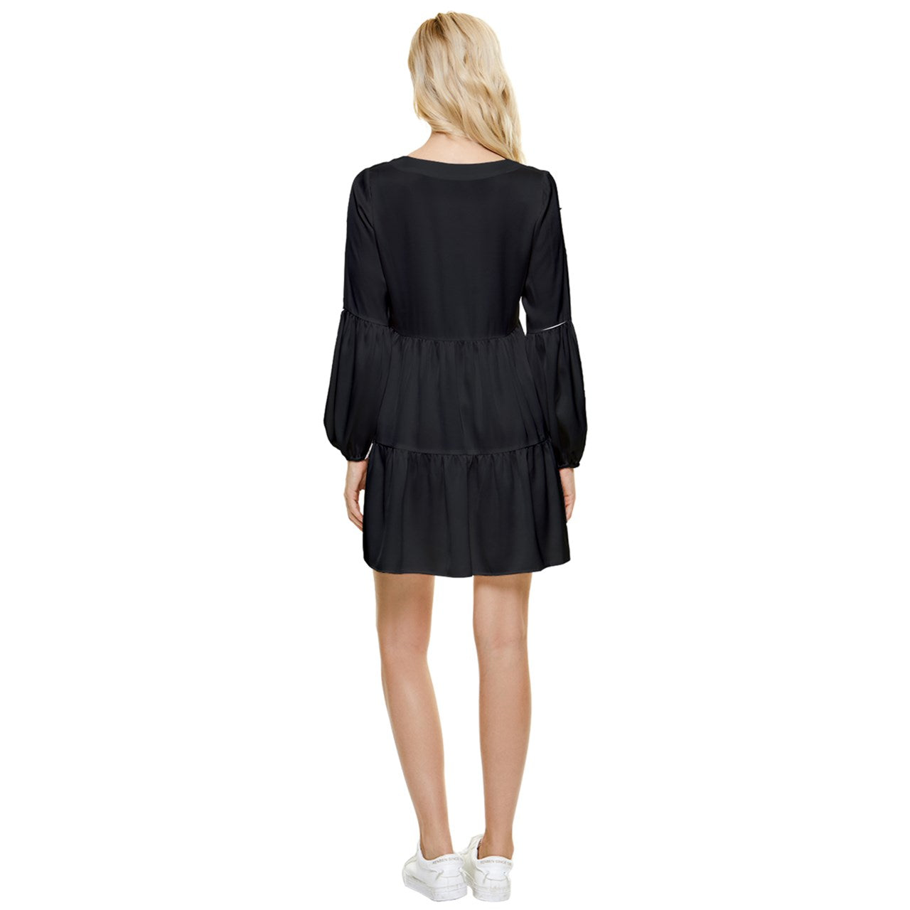Bladebeak Tiered Long Sleeve Mini Dress
