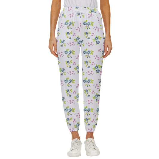 Powder Blue Bell Cropped Drawstring Pants