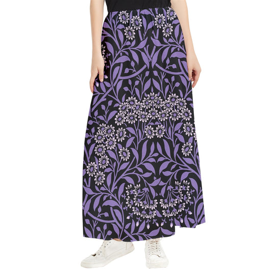 Moonlight Bloom Maxi Chiffon Skirt