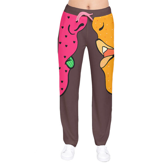 Citrus/Melon Crossover Velvet Drawstring Pants