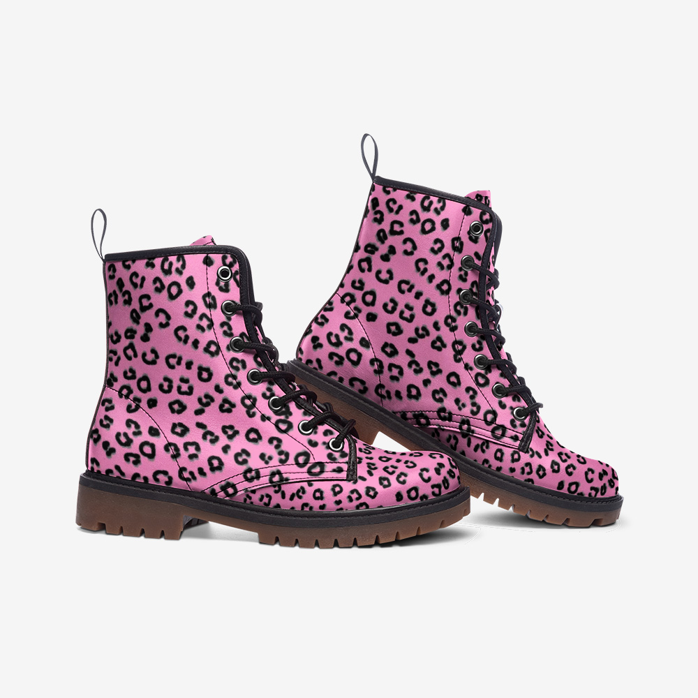 Pink Cheetah Leather Lightweight boots MT