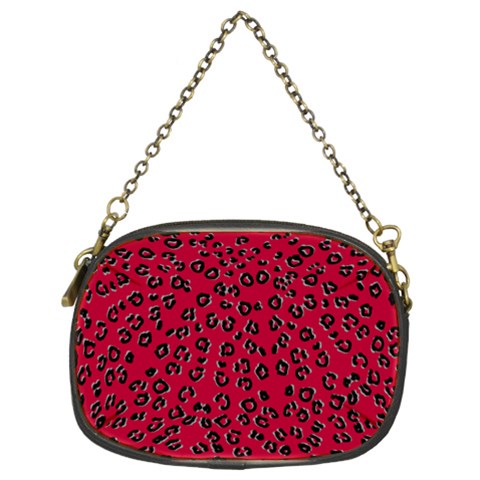 Red Cheeta Chain Purse