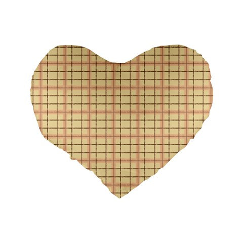 Beige Academia Standard 16" Premium Flano Heart Shape Cushion