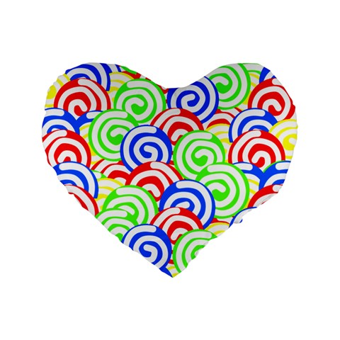 Clown Candy Standard 16" Premium Flano Heart Shape Cushion