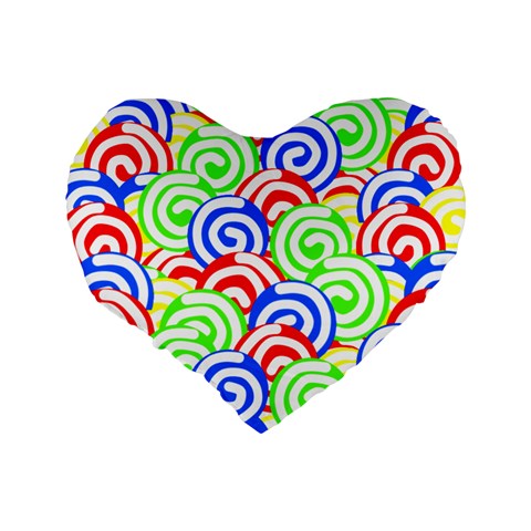 Clown Candy Standard 16" Premium Flano Heart Shape Cushion