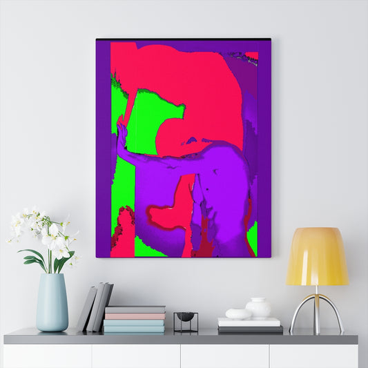 The Monster Above Me Stretched Canvas