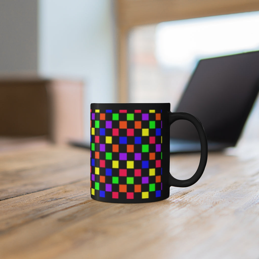 Rainbow Checker mug 11oz