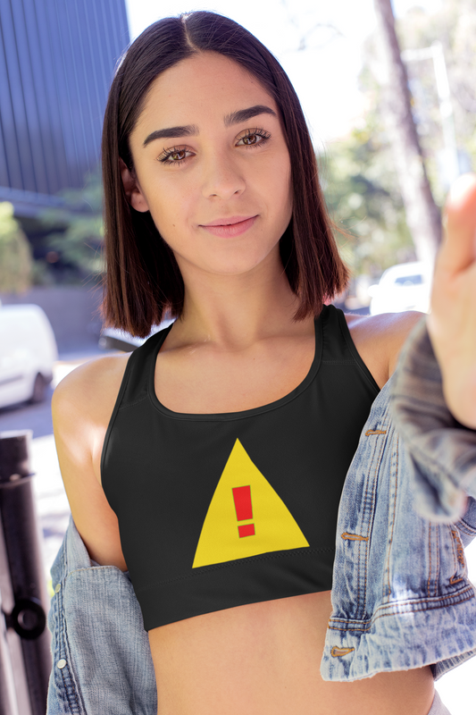 caution symbol Butch Bra With Pocket
