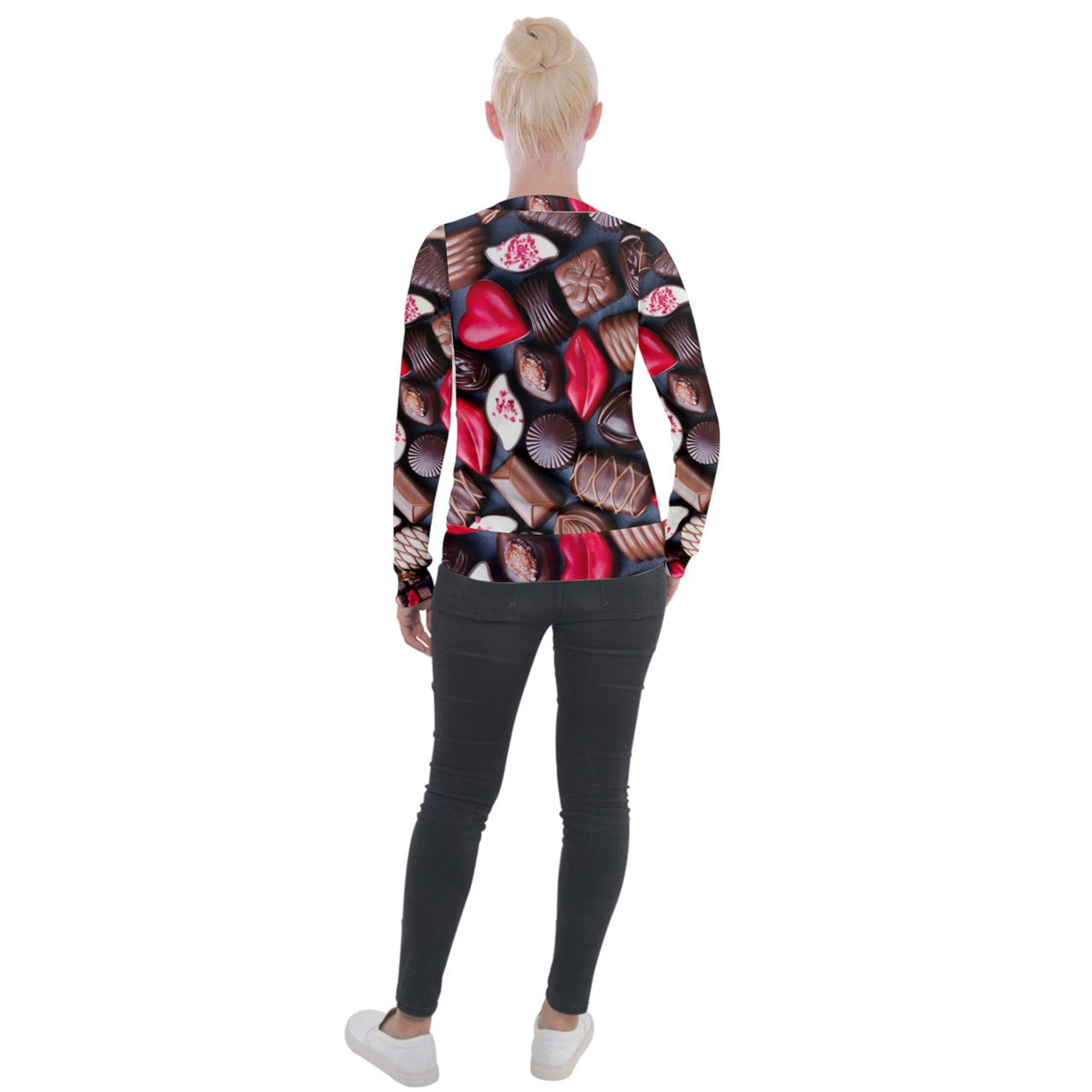 Chocolate Hearts Velvet Sweatsuit Jacket