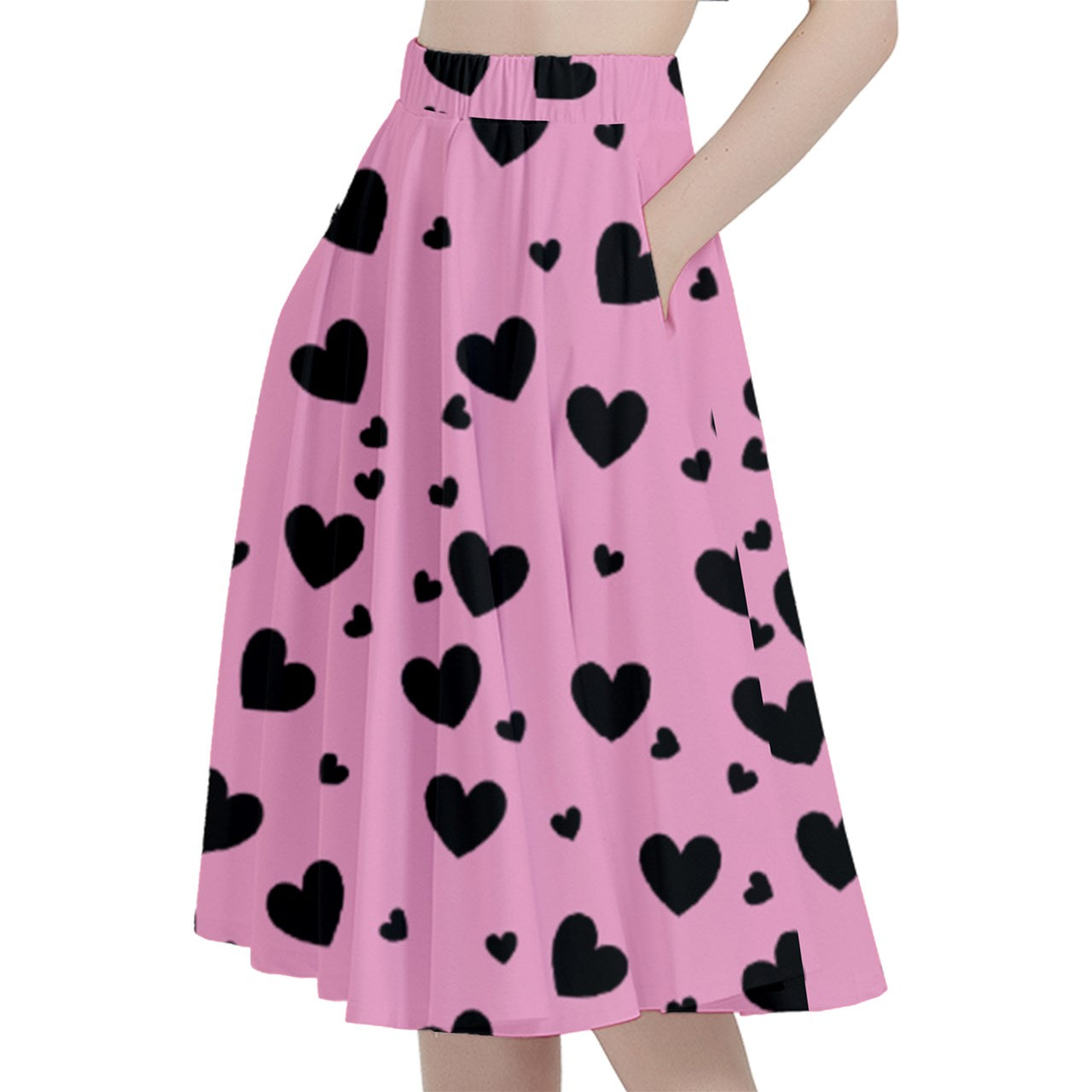 Love Bomb Baby Midi Skirt With Pocket