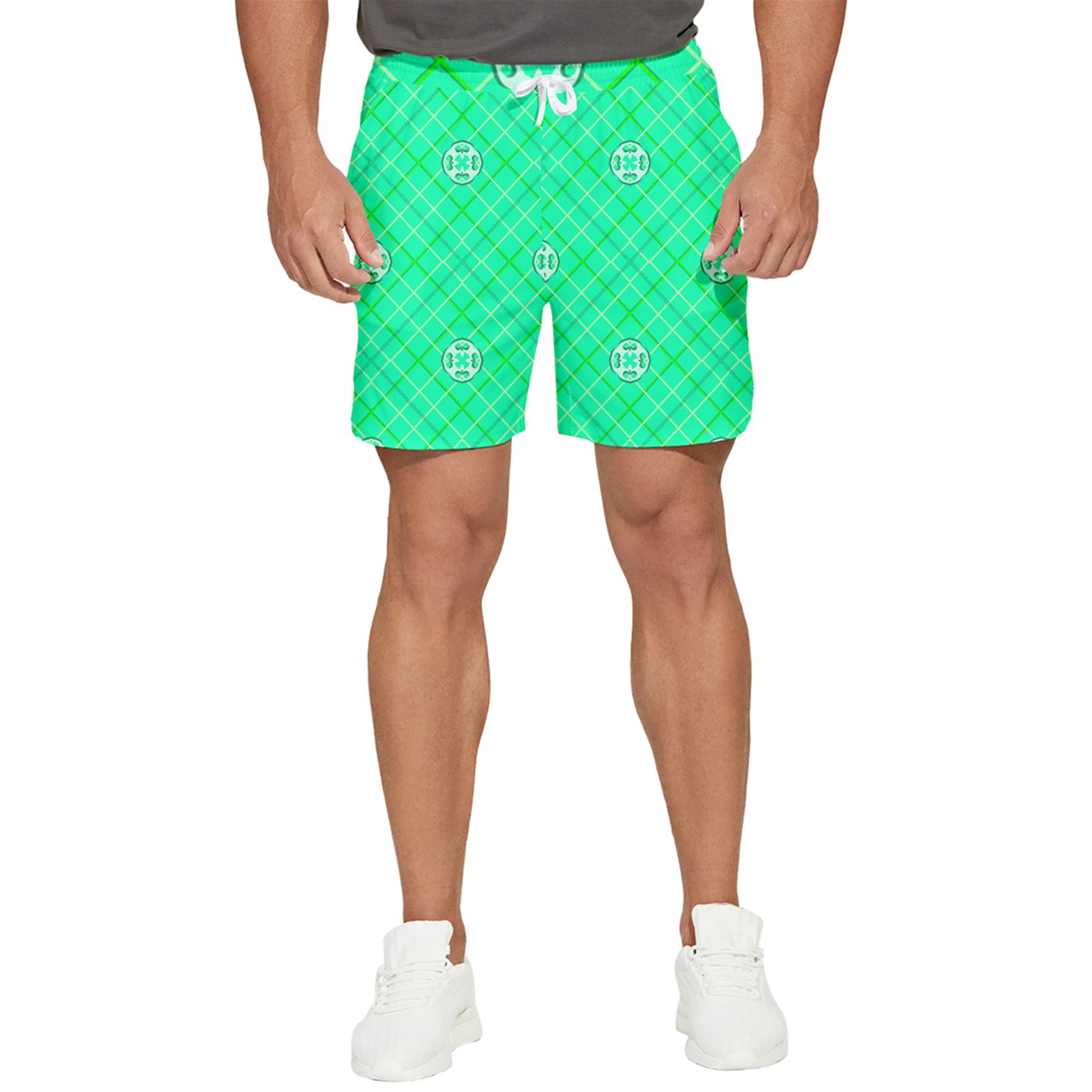 Complex Seafoam Argyll Runner Shorts