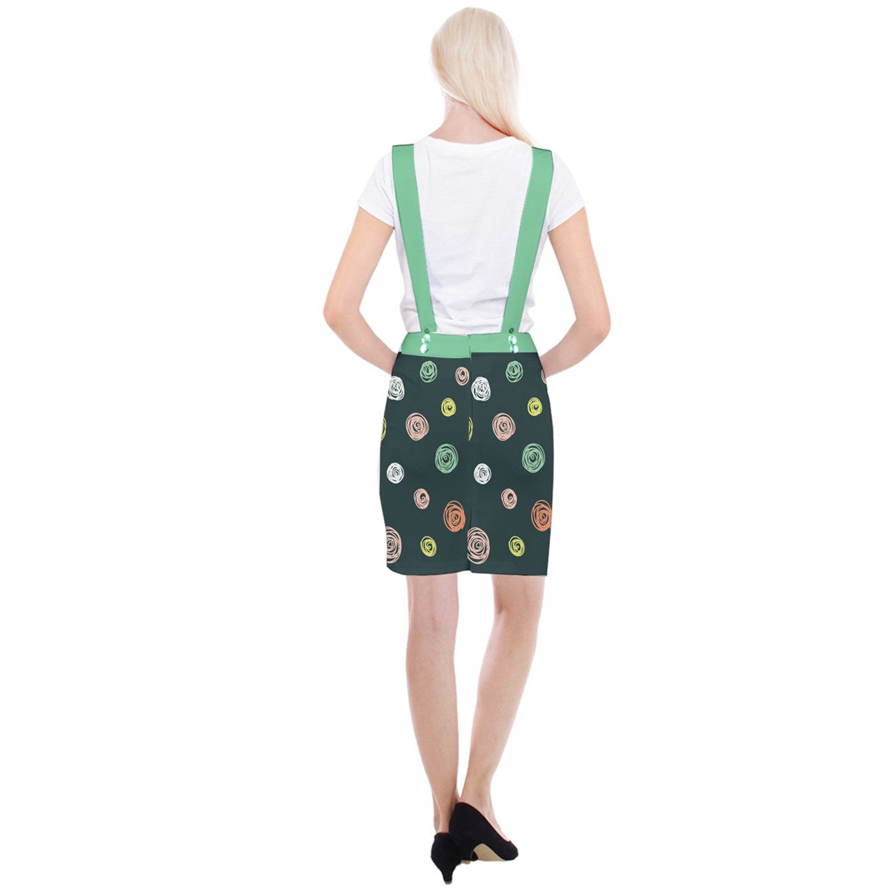 Mint Milk Braces Suspender Skirt
