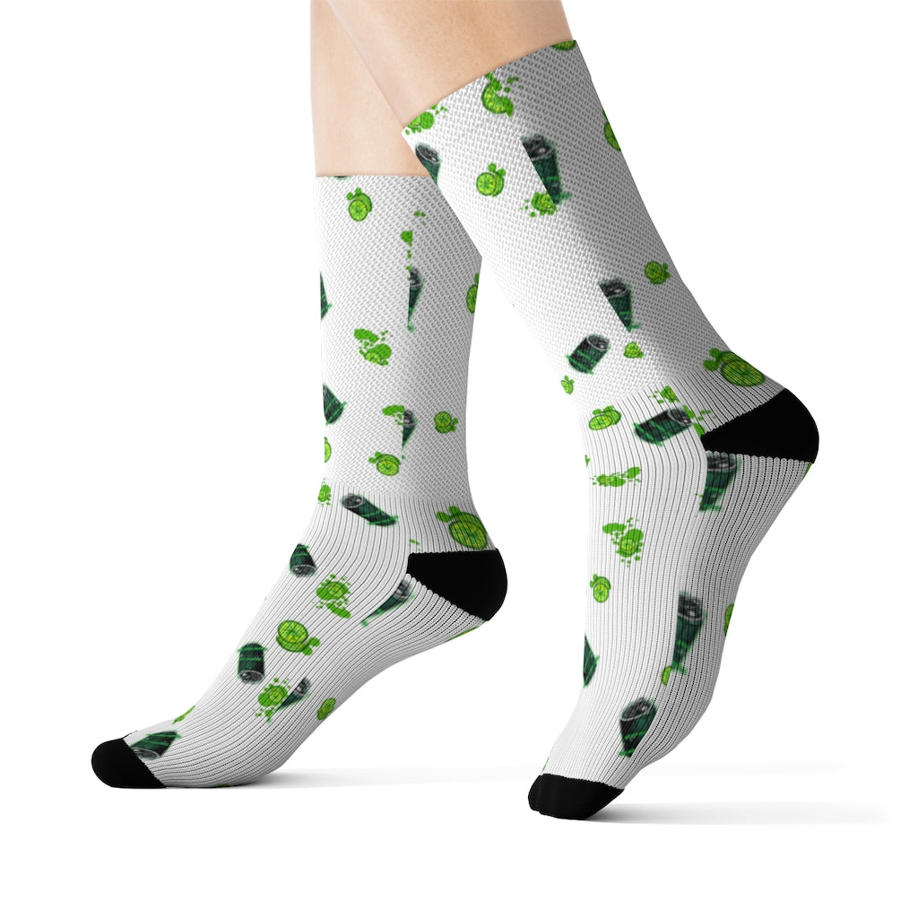 Lime Pop Sublimation Socks