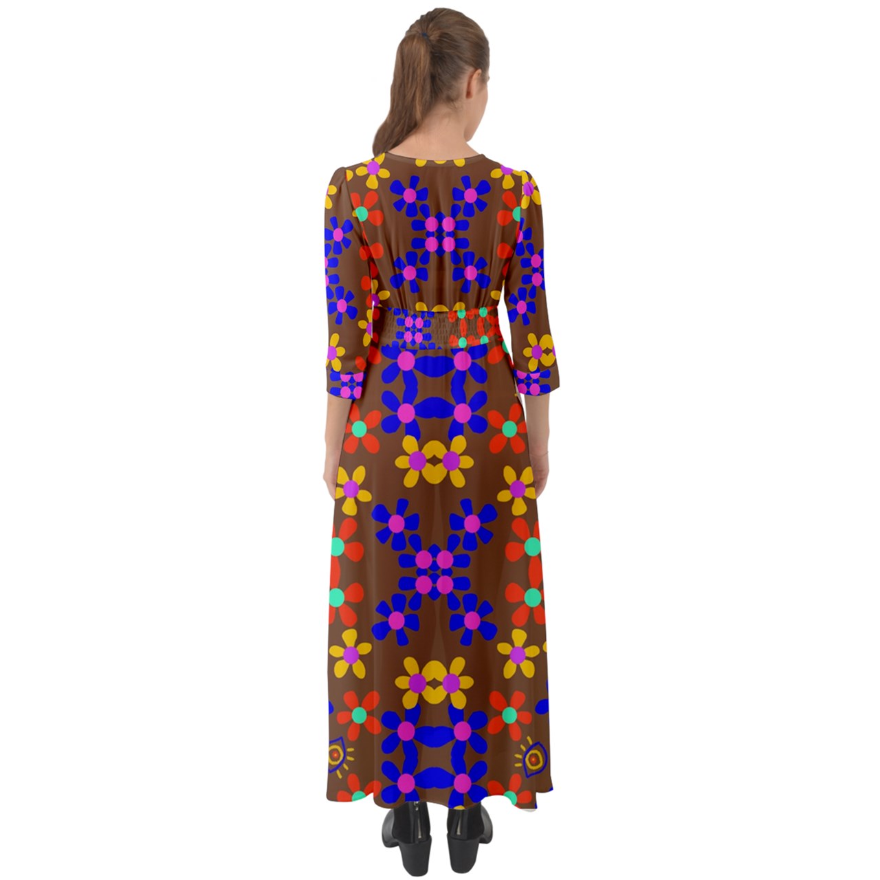 crayonflower Button Up Boho Maxi Dress