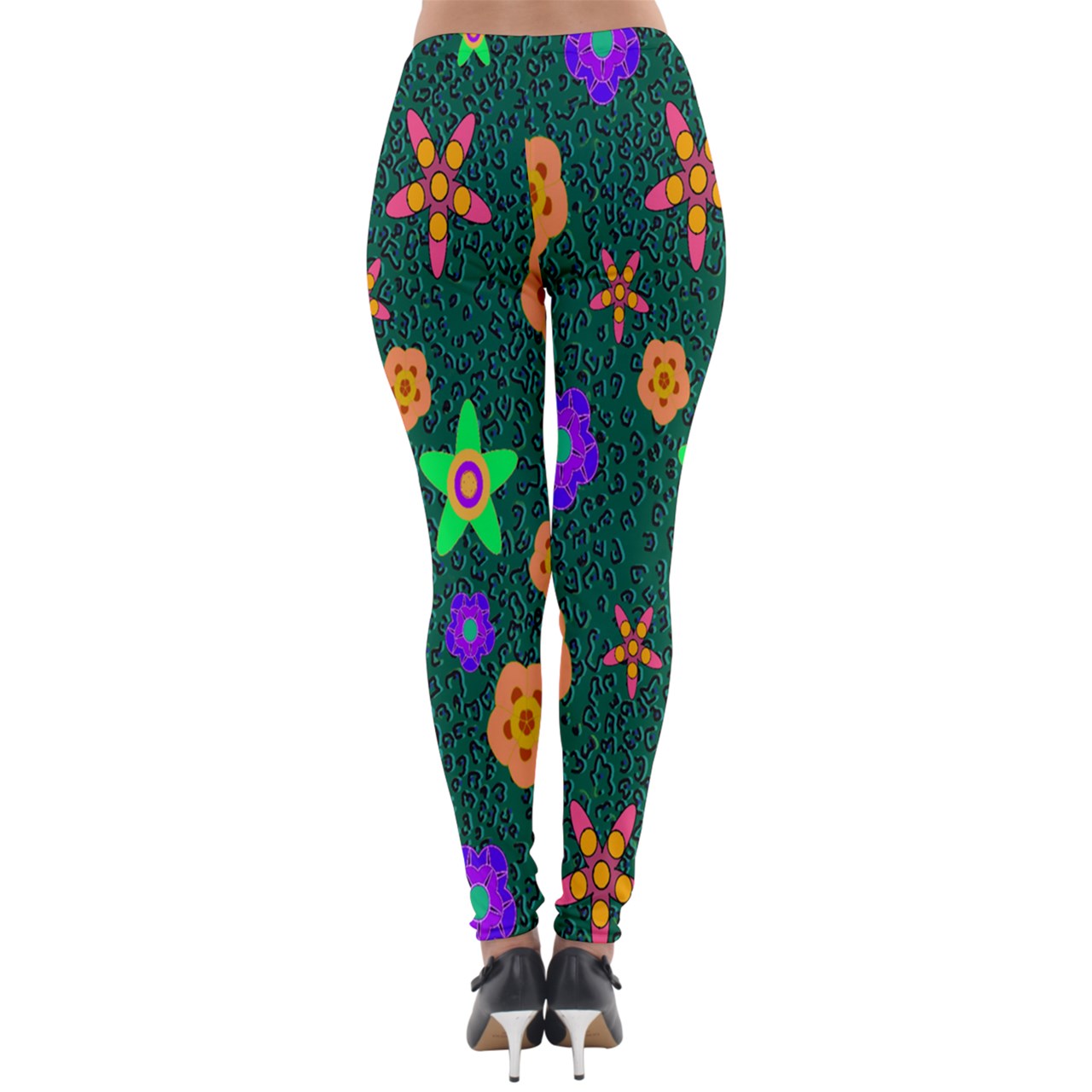 cheetafloral Lightweight Velour Leggings