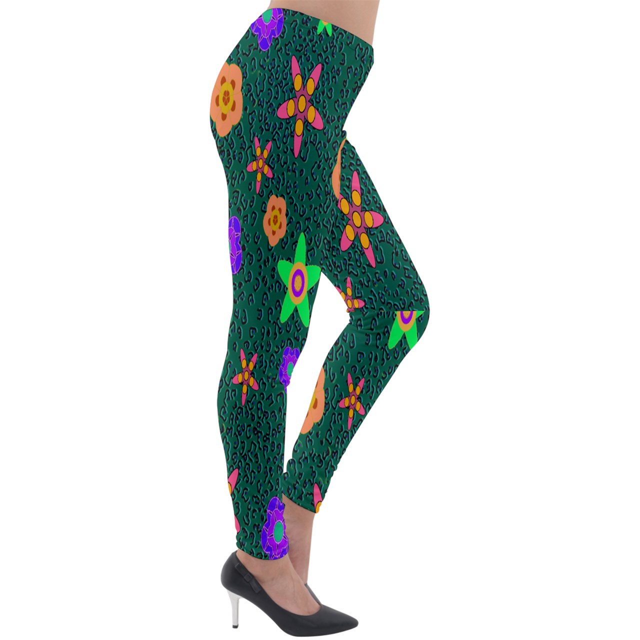 cheetafloral Lightweight Velour Leggings
